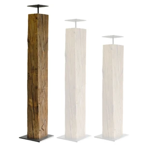 Colonne en poutre de vieux bois -120 x 16 x 16 cm