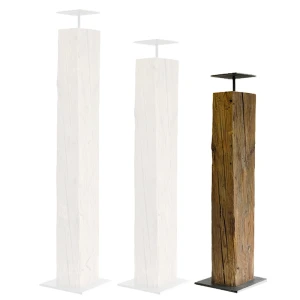 Colonne en poutre de vieux bois -80 x 16 x 16 cm
