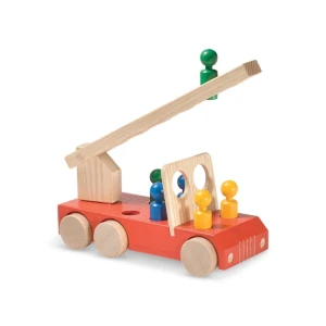 Voiture de pompiers avec bonhommes