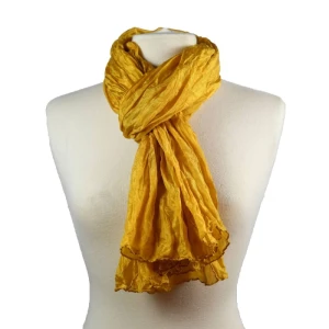 Foulard en soie no 14, jaune moutarde