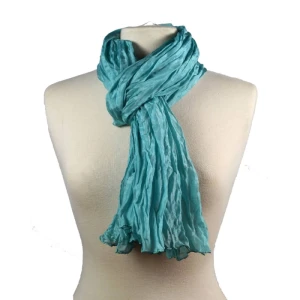 Foulard en soie no 14, vert-turquoise