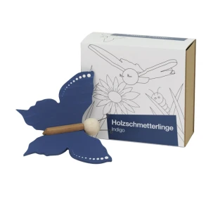 Papillons en bois -Indigo