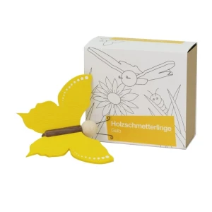 Papillons en bois -Gelb