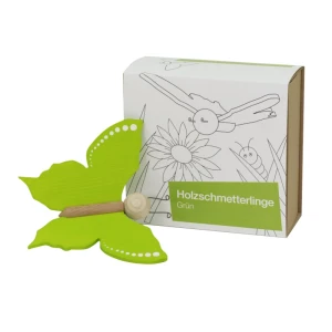 Papillons en bois -Grün