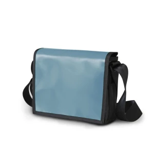 Sac à bandoulière en bâche petit -Taubenblau