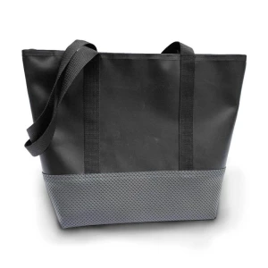 Serviette avec poche intérieure -Schwarz