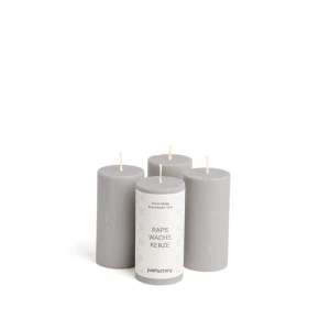 Bougies au colza Ø 40 mm -8 cm-4 Stück-Grau