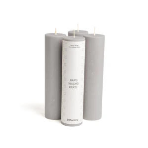 Bougies au colza Ø 40 mm -16 cm-1 Stück-Grau