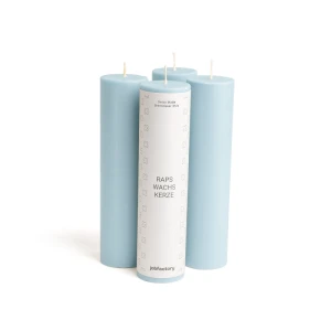 Bougies au colza Ø 40 mm -16 cm-4 Stück-Hellblau