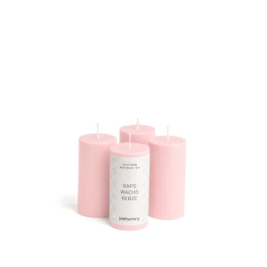 Bougies au colza Ø 40 mm -8 cm-4 Stück-Hellrosa