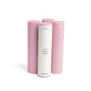 Bougies au colza Ø 40 mm -16 cm-1 Stück-Rosa