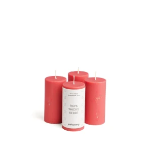 Bougies au colza Ø 40 mm -8 cm-1 Stück-Rot