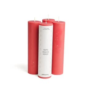 Bougies au colza Ø 40 mm -16 cm-1 Stück-Rot