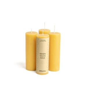 Bougies en cire d'abeille Ø 40 mm -12 cm-4 Stück