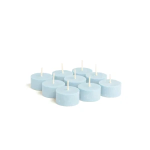 Bougies chauffe-plat en cire de colza -Hellblau