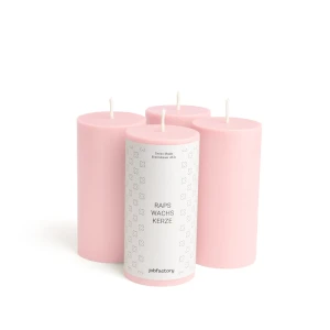 Bougies au colza Ø 60 mm -12 cm-4 Stück-Hellrosa