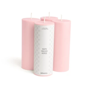 Bougies au colza Ø 60 mm -16 cm-1 Stück-Hellrosa
