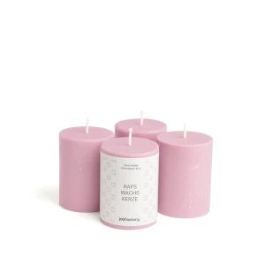 Bougies au colza Ø 60 mm -8 cm-1 Stück-Rosa
