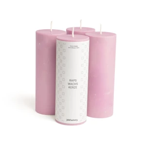Bougies au colza Ø 60 mm -16 cm-1 Stück-Rosa