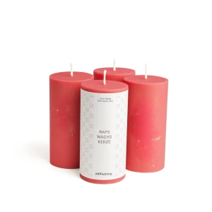 Bougies au colza Ø 60 mm -12 cm-1 Stück-Rot