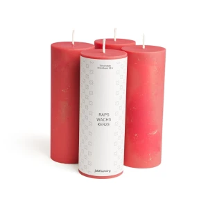 Bougies au colza Ø 60 mm -16 cm-1 Stück-Rot