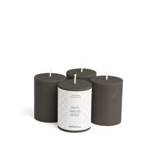 Bougies au colza Ø 60 mm -8 cm-1 Stück-Schwarz