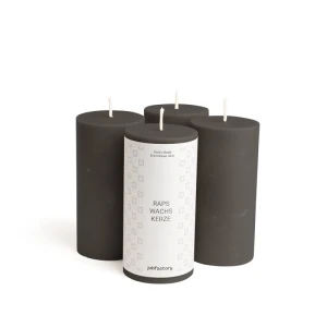 Bougies au colza Ø 60 mm -12 cm-1 Stück-Schwarz