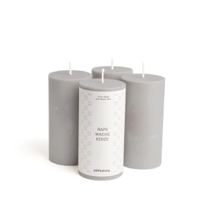 Bougies au colza Ø 60 mm -12 cm-4 Stück-Grau
