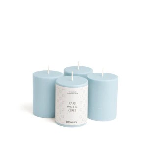 Bougies au colza Ø 60 mm -8 cm-1 Stück-Hellblau