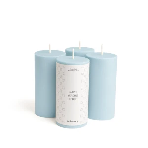 Bougies au colza Ø 60 mm -12 cm-4 Stück-Hellblau