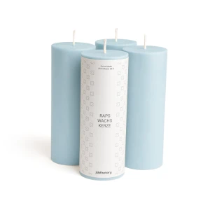 Bougies au colza Ø 60 mm -16 cm-1 Stück-Hellblau