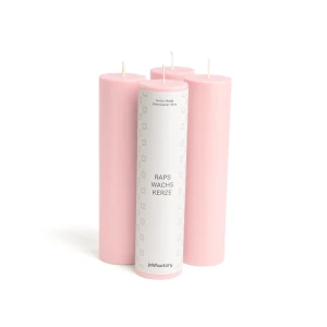 Bougies au colza Ø 40 mm -16 cm-1 Stück-Hellrosa
