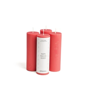 Bougies au colza Ø 40 mm -12 cm-1 Stück-Rot
