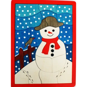 Puzzle en bois « Bonhomme de neige »