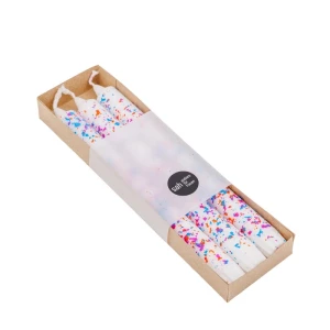 Bougies confettis -gross-blau, violett, orange