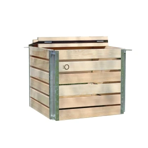 Compost petit en bois suisse -Einkammer-System mit Deckel
