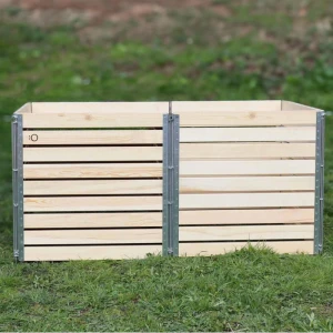 Compost grand en bois suisse -Zweikammer-System ohne Deckel