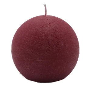 Bougies boule Weizenkorn, Ø 80 mm – 6 pièces -Merlot