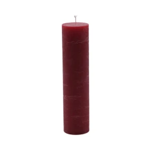 Bougies unies Weizenkorn Ø 50 mm – 6 pièces -21 cm-Merlot