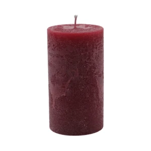 Bougies unies Weizenkorn Ø 66 mm – 4 pièces -12 cm-Merlot