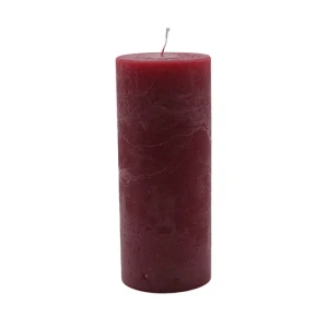 Bougies unies Weizenkorn Ø 66 mm – 4 pièces -16 cm-Merlot