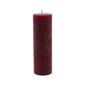 Bougies unies Weizenkorn Ø 66 mm – 4 pièces -21 cm-Merlot