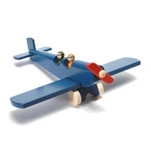Avion en bois « Charles » -Blau