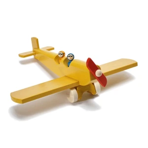 Avion en bois « Charles » -Gelb