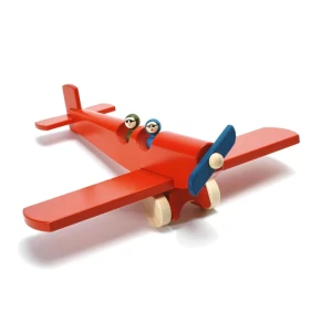 Avion en bois « Charles » -Rot