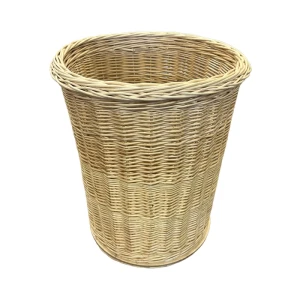 Corbeille à papier -40 cm, Ø 28/34 cm-weisse Naturweide, mit Korb-Ring