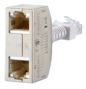 BTR RJ45 Anschlussverdoppler (RJ45/RJ45) 2 Stck