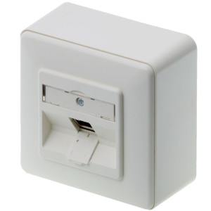 Metz Connect Netzwerkdose Aufputz CAT 6 1 Port Reinwei