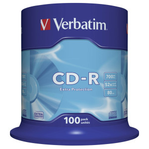 Verbatim 43411 CD-R 80 Rohling 700 MB 100 St. Spindel