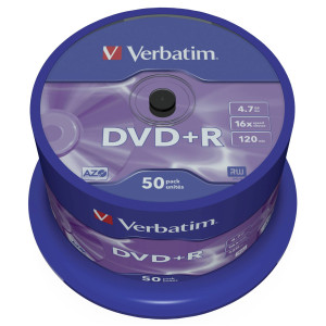 Verbatim 43550 DVD+R Rohling 4.7GB 50 St. Spindel